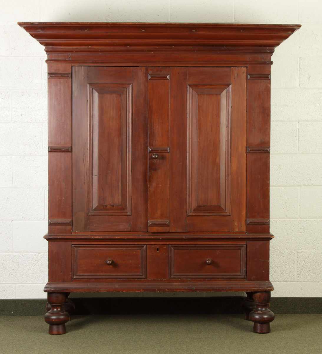 Appraisal: Early th Cent Kas Gumwood w raised panel applied moldings