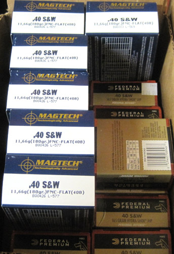 Appraisal: FOURTEEN BOXES OF SMITH WESSON CALIBER AMMUNITION fifty count boxes