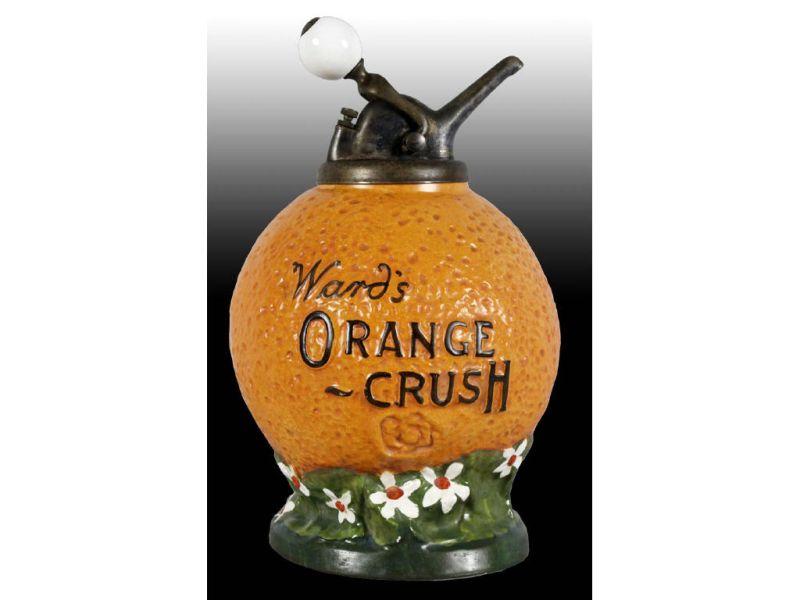 Appraisal: s Ward's Orange Crush Ceramic Figural Syrup Di Description ''