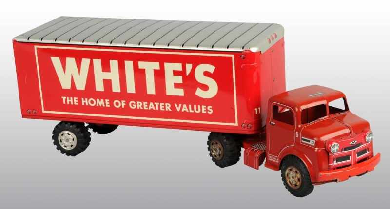 Appraisal: Pressed Steel Marx White's Store Tractor Trailer Description Scarce truck