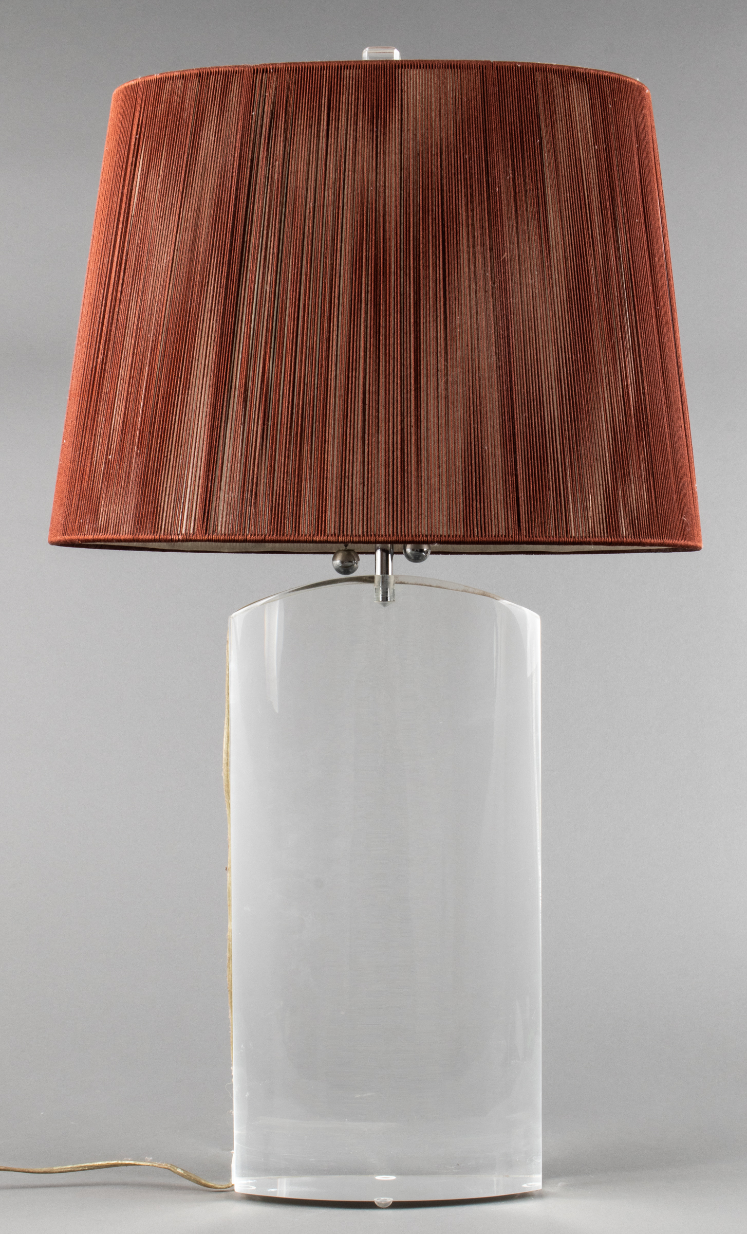 Appraisal: KARL SPRINGER ATTRIBUTED MODERN ACRYLIC TABLE LAMP Karl Springer attributed