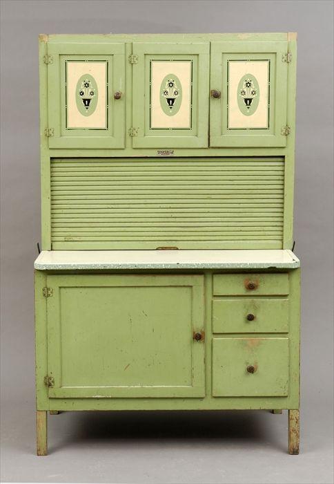 Appraisal: American Painted Hoosier Kitchen Cabinet x x in