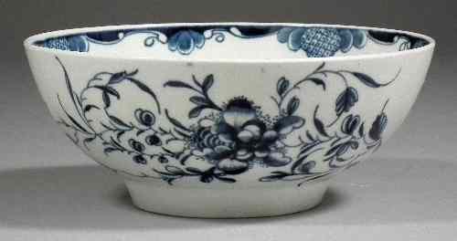 Appraisal: An th Century Worcester porcelain slop bowl painted in blue