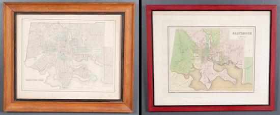 Appraisal: Maps Two Baltimore Subjects T G Bradford Boston no credits