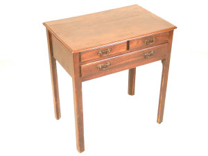 Appraisal: A George III mahogany side table with two short and