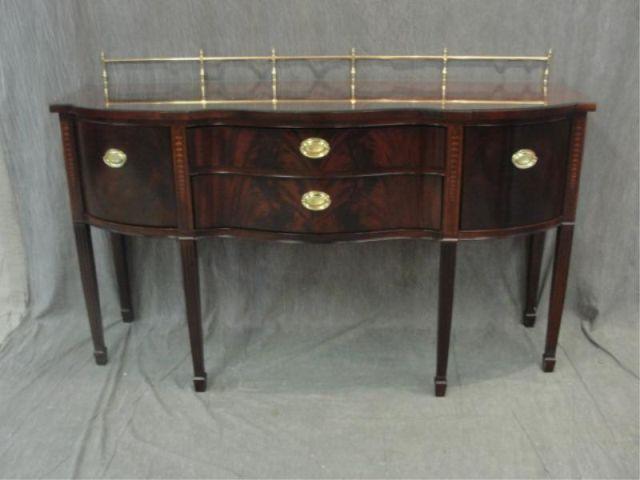 Appraisal: Mahogany Inlaid Sheraton Style Server From a Queens location Dimensions