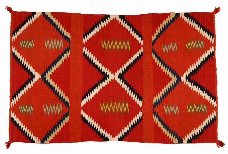 Appraisal: A Native American Navajo Germantown woolen blanket rug Early th