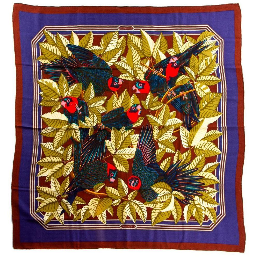 Appraisal: Hermes Cashmere Silk Blend Scarf Hermes Cashmere Silk Blend Scarf