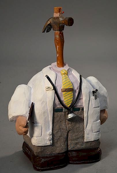 Appraisal: S A Blackwell Dr Hammerhead ceramic figure of Dr in