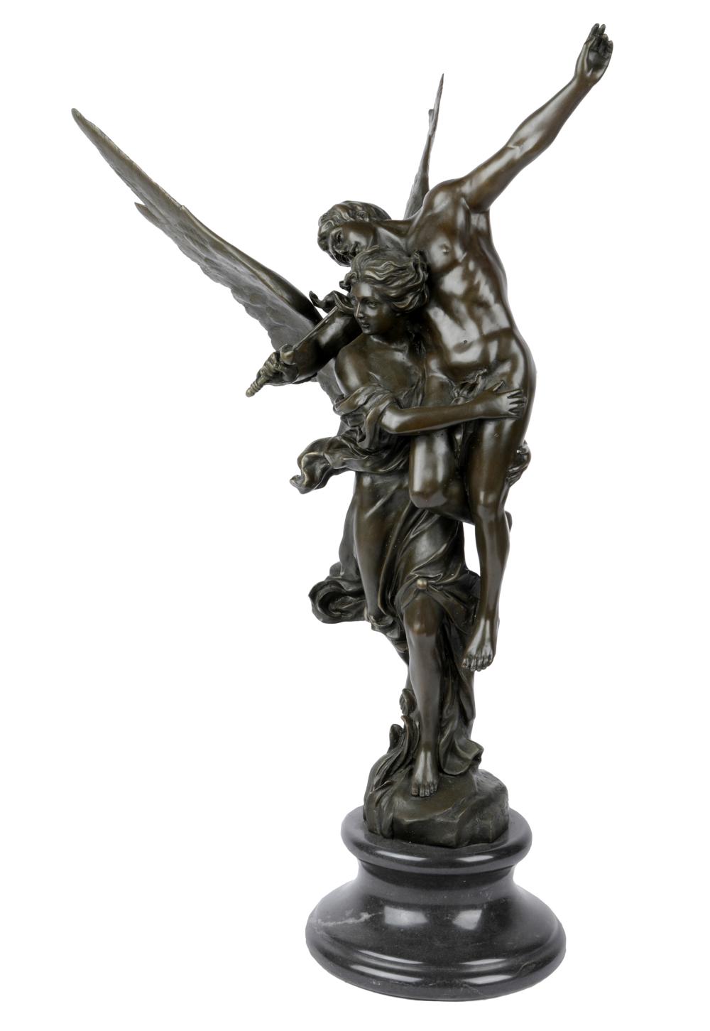 Appraisal: AFTER ANTONIN MERCIE - GLORIA VICTISbronze mounted to marble base