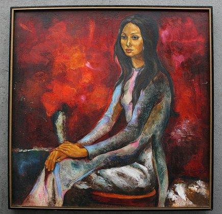 Appraisal: DUONG MINH-TRAN-THI-NHAN Vietnamese th C Portrait of a Seated Woman