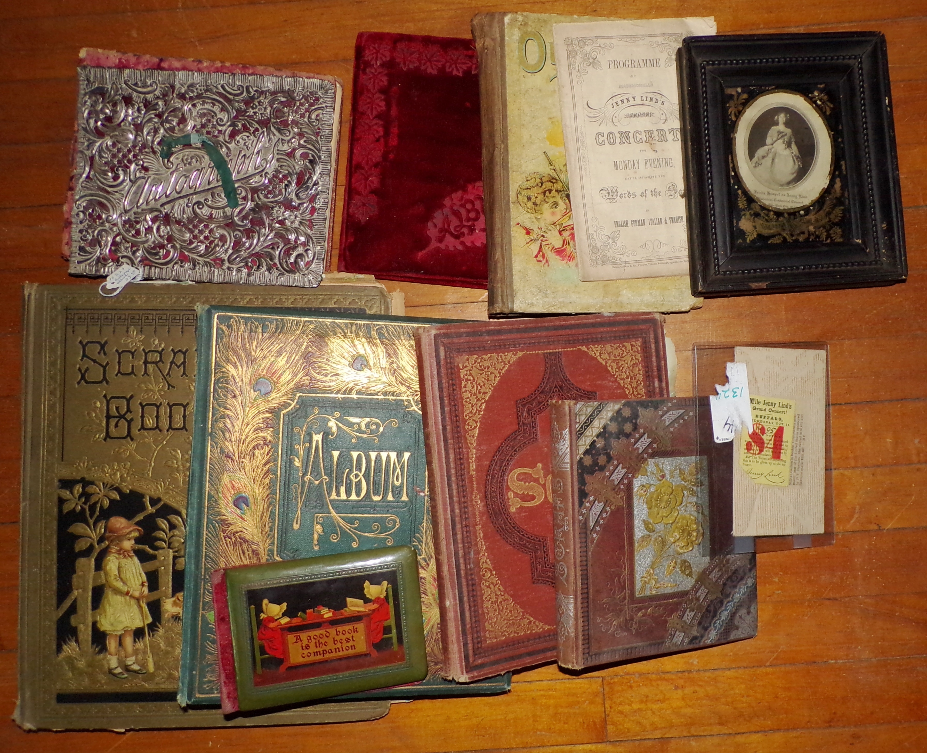 Appraisal: Victorian scrapbooks along with a Victorian autograph book and a