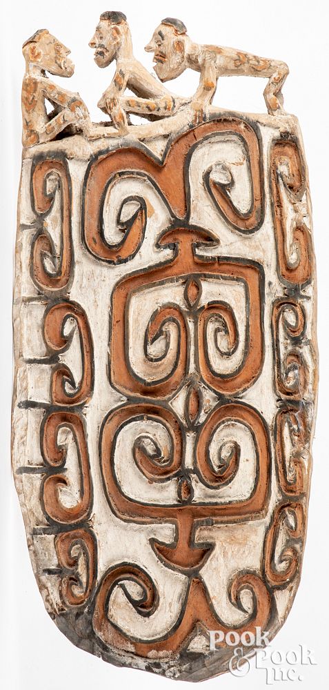 Appraisal: Papua New Guinea Asmat Sago carved serving boards Two Papua