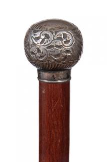 Appraisal: Tailor s System Cane- Late th Century- British hallmarked silver