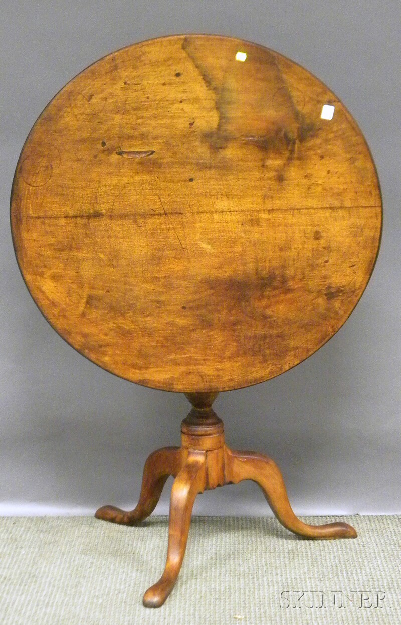 Appraisal: Chippendale Maple Tilt-top Tea Table dia in