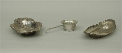 Appraisal: Two Sterling Silver Dishes together with a Silver-Plated Pourer