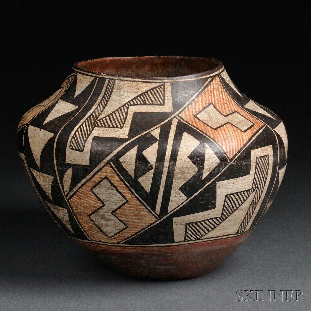 Appraisal: Acoma Polychrome Pottery Jar c first quarter th century with