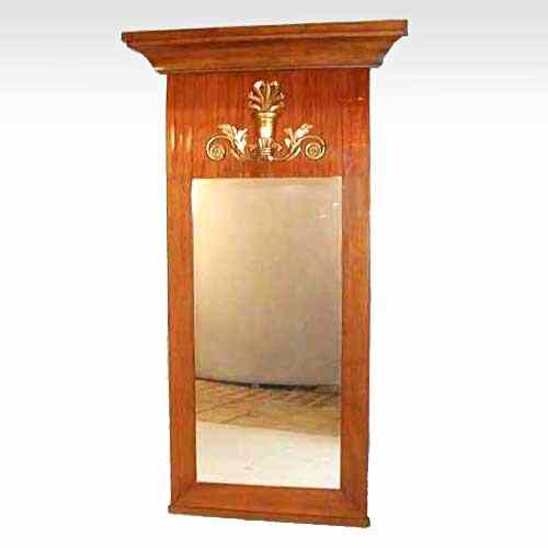 Appraisal: A Swedish Parcel Gilt and Baltic Birch Pier Mirror Karl