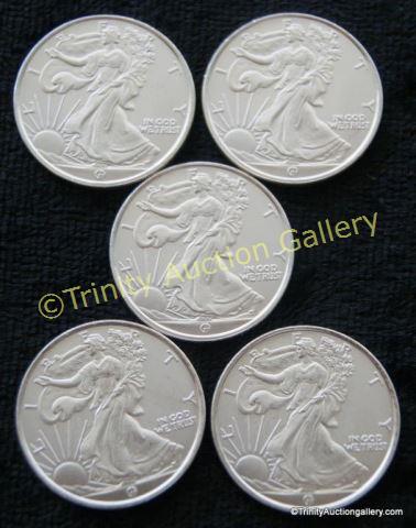 Appraisal: American Silver Eagle oz Bullion Coins This is for a