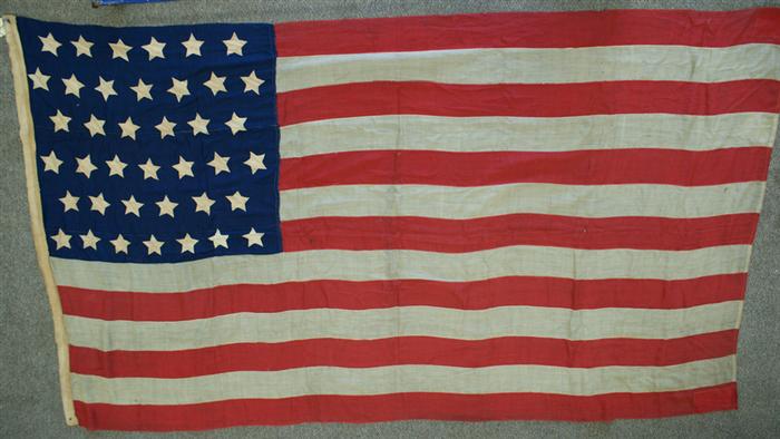 Appraisal: star US cotton flag - - - - - configuration