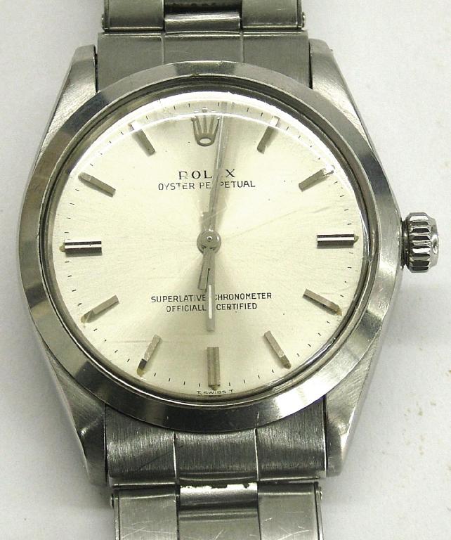 Appraisal: Rolex Oyster Perpetual stainless steel gentleman's wristwatch the silvered dial