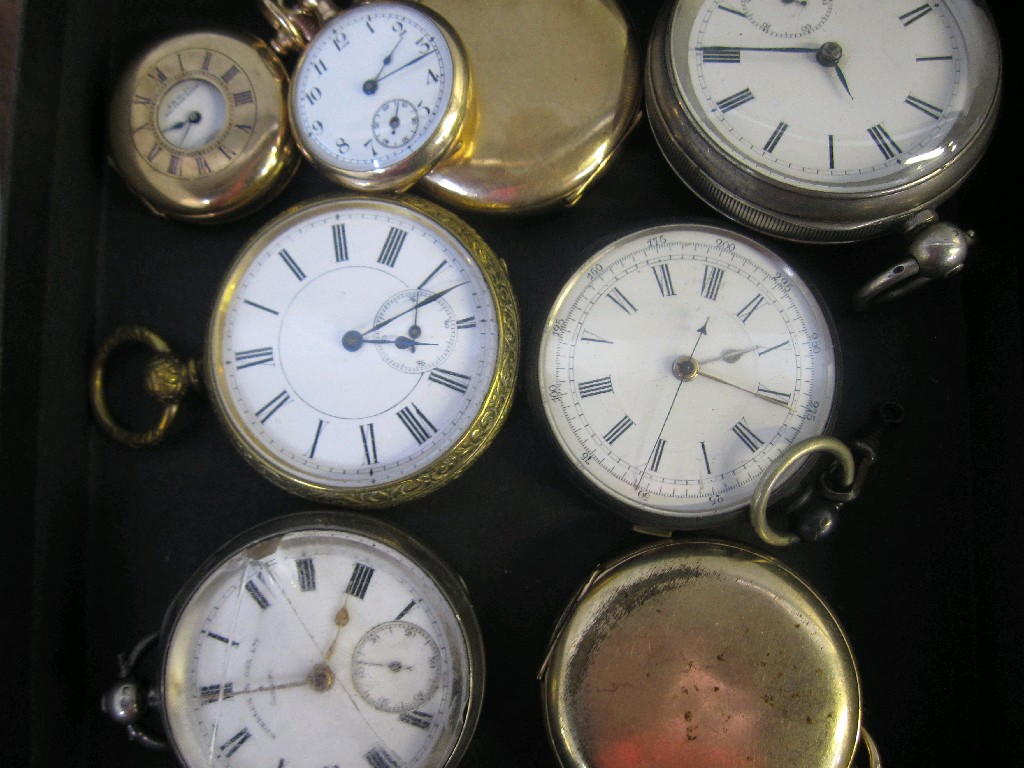 Appraisal: Lot comprising eight assorted pocket and fob watches