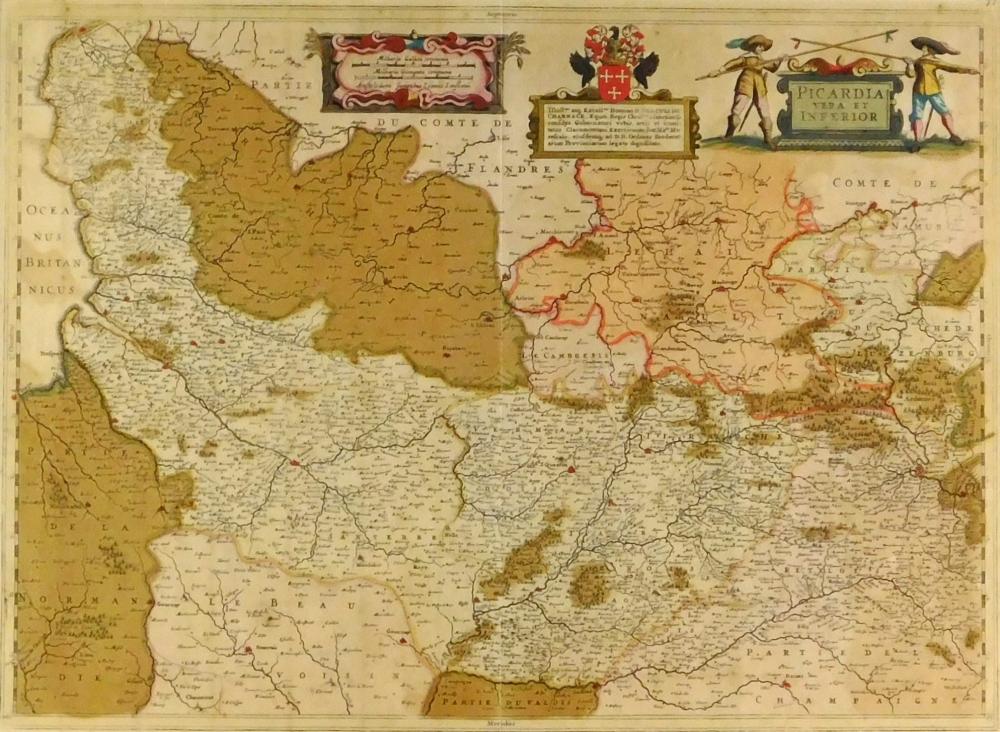 Appraisal: MAP Picardia Vera et Inferior by Johannes Janssonius c Amsterdam