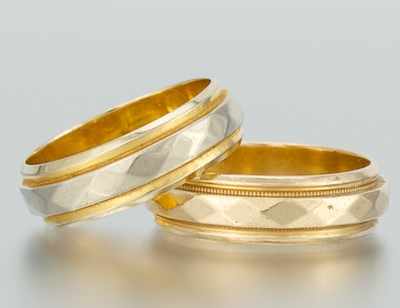 Appraisal: A Pair of Gold Wedding Bands k yellow gold and