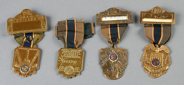 Appraisal: American Legion national convention Badges from war years made of