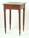 Appraisal: STAND - Country Sheraton pine turned leg one drawer stand