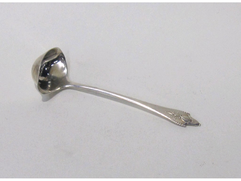 Appraisal: Silver sauce ladle by George Jensen