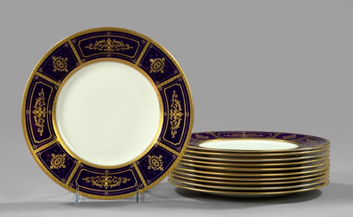 Appraisal: Fine Set of Eleven Minton Porcelain Dinner Plates second quarter