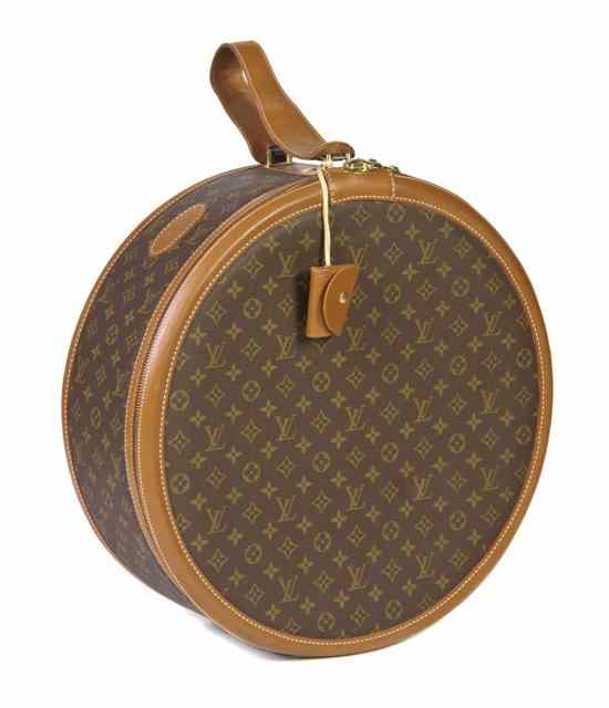 Appraisal: A Louis Vuitton Monogram Canvas Hat Box with keys Stamped