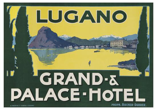 Appraisal: ANONYMOUSLUGANO - GRAND PALACE HOTEL Lithograph in colors c condition