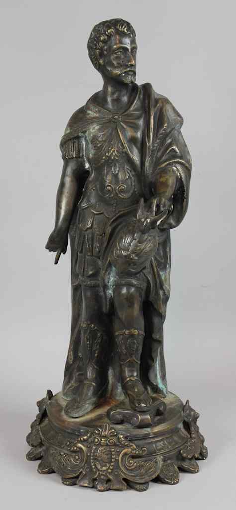 Appraisal: BRONZE STATUE OF A ROMAN SOLDIER