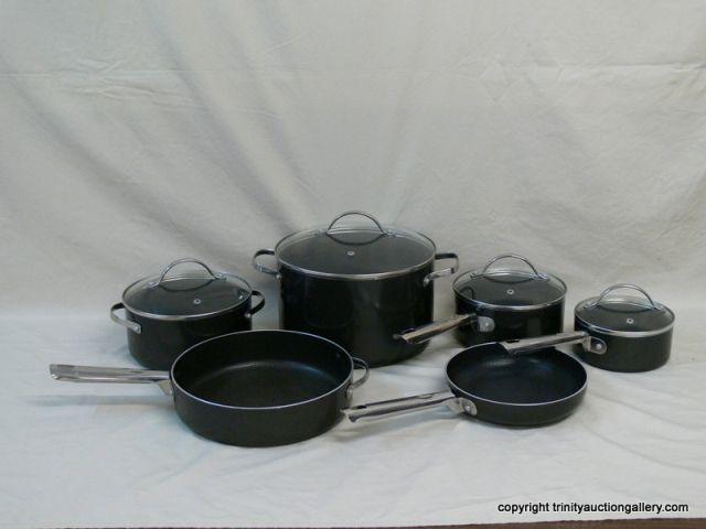 Appraisal: Basic Essentials Teflon Coated Cookware Set - Aluminum pans with