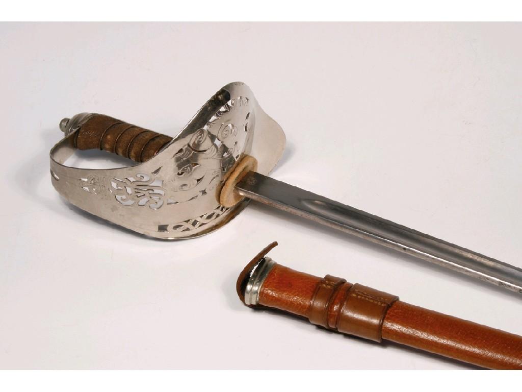 Appraisal: A GEORGE V CALVARY OFFICER'S SWORD with plain blade and