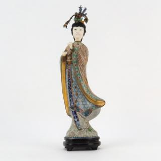 Appraisal: Early th Century Chinese Cloisonn Enamel Courtesan Figurine in Original