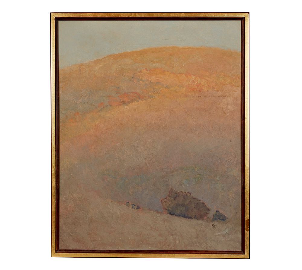 Appraisal: Painting Russell Chatham b October Evening Framed oil on linen