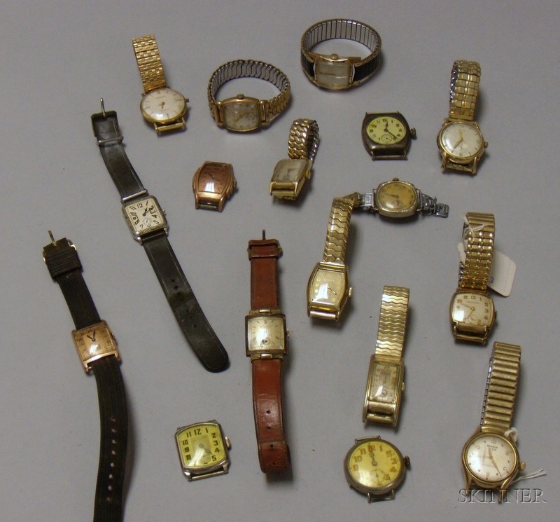 Appraisal: Group of Assorted Men's Gold-filled Wristwatches