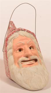 Appraisal: Contemporary Santa Head Composition Lantern h Very good