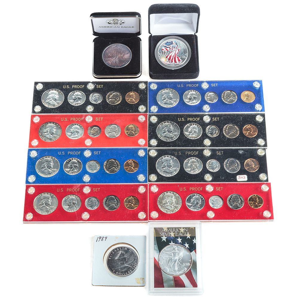 Appraisal: Earlier Silver Proof Sets Silver Eagles ' - - -