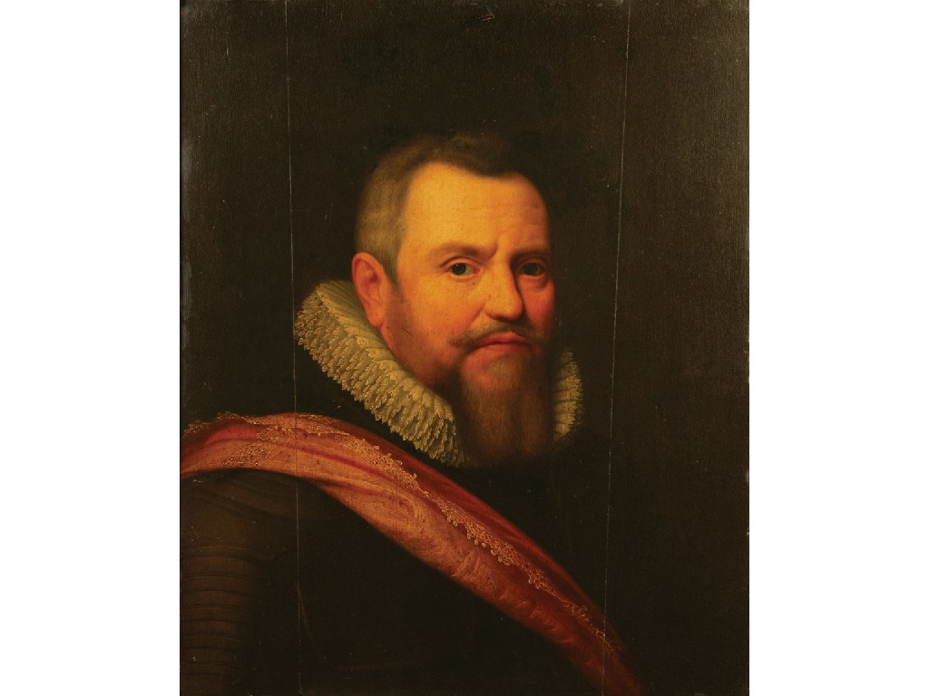 Appraisal: ASCRIBED TO MICHIEL JANS VAN MIEREVELT A portrait of Maurice