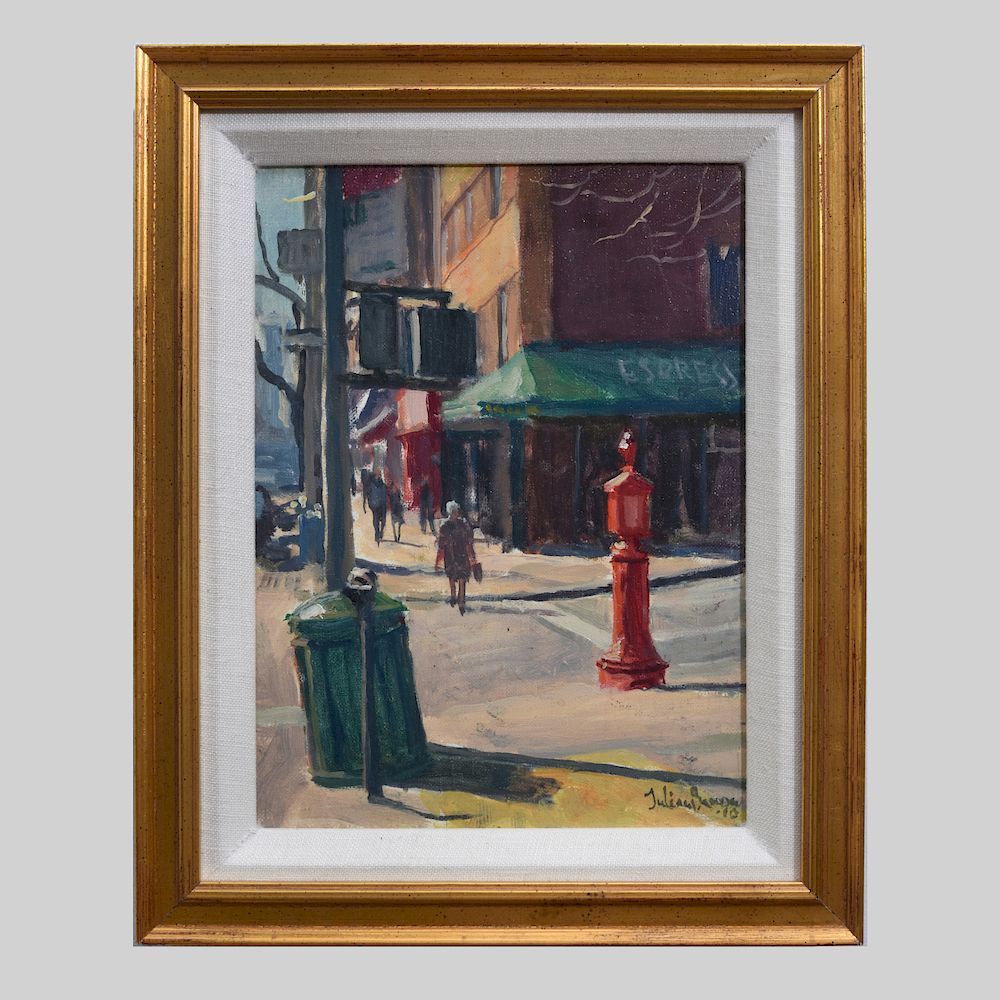 Appraisal: Julian Barrow - Lexington Ave at st St Oil on