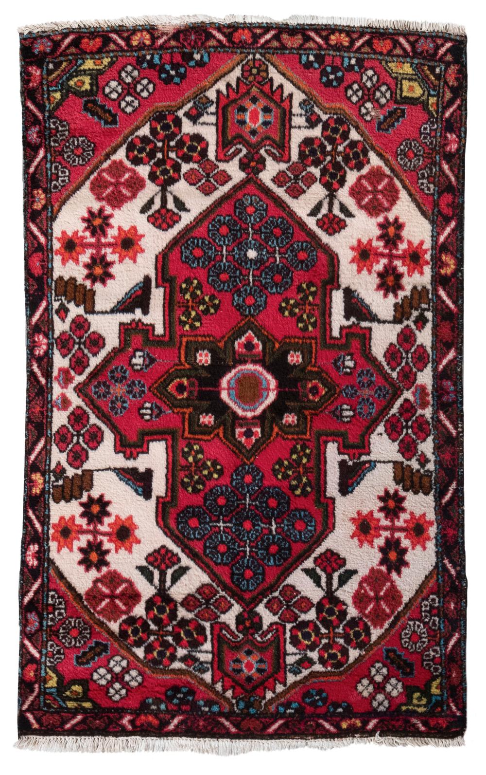 Appraisal: HAMADAN RUG X LATE TH CENTURYHAMADAN RUG ' X '