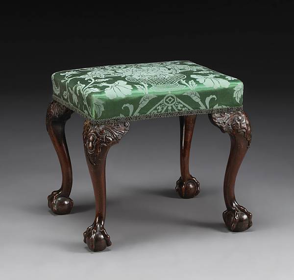 Appraisal: A George III mahogany stool third quarter th century The