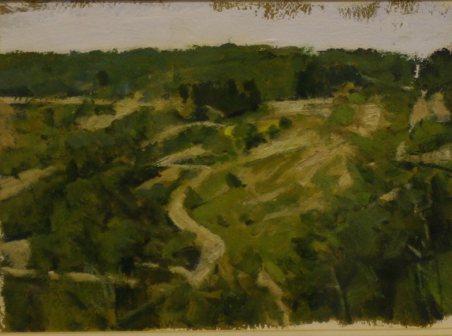 Appraisal: Australian Twentieth Century School Winding Road in the Valley acrylic