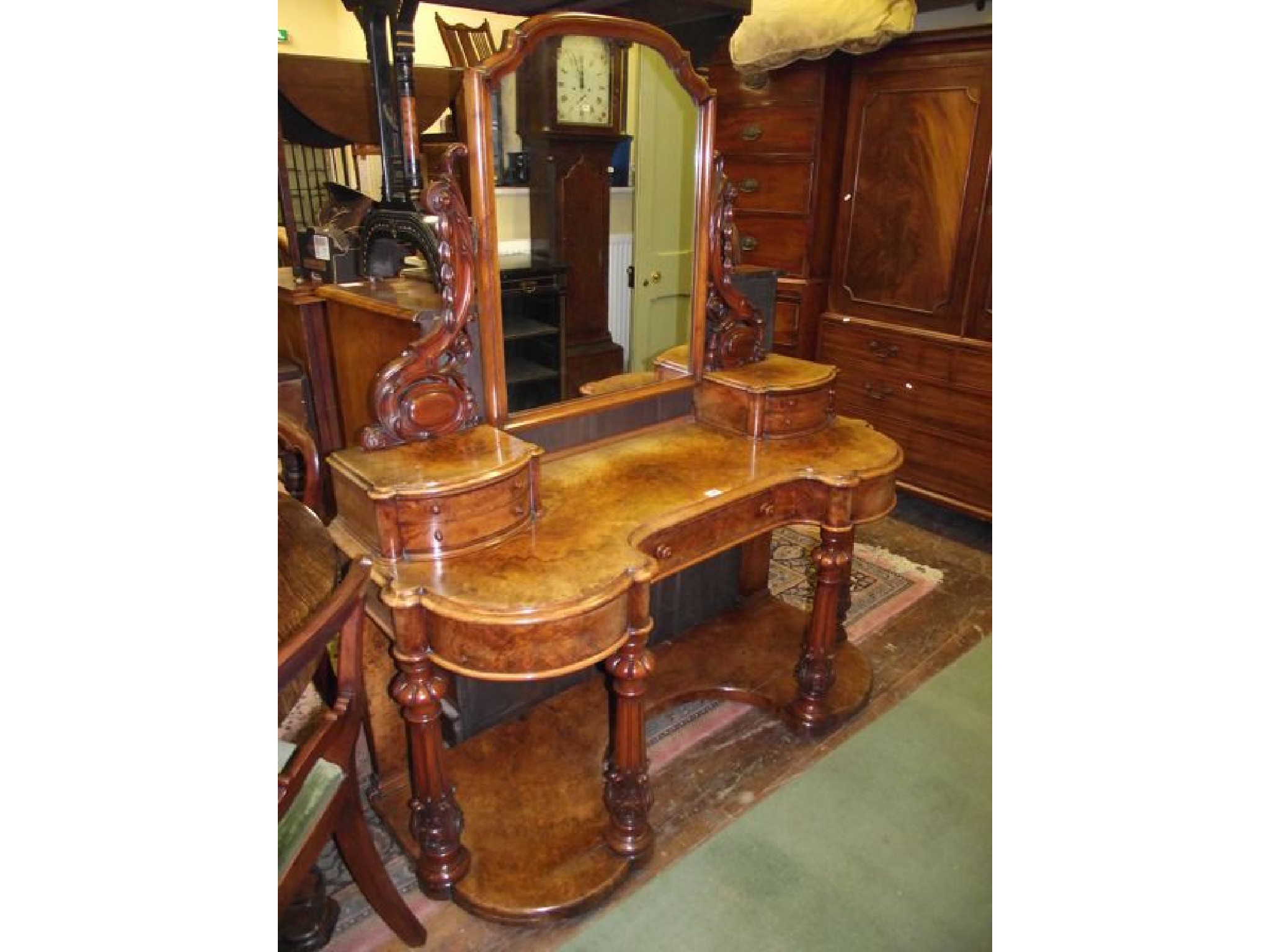 Appraisal: A good example of a Victorian walnut duchess dressing table