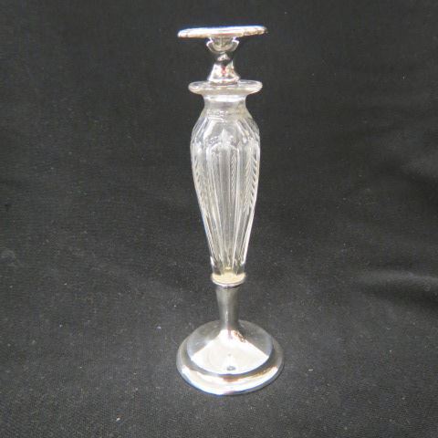 Appraisal: Kerr Sterling Silver Cut Crystal PerfumeBottle classical decor design excellent