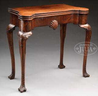 Appraisal: FINE CHIPPENDALE MAHOGANY CARD TABLE Second half th century Ireland